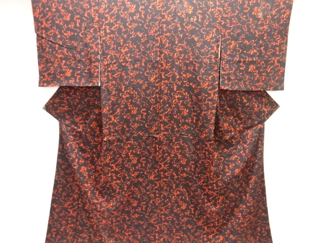 アンティーク　錦紗文字模様着物